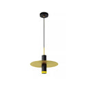 LAMPARA DE TECHO NEGRO CON DORADO