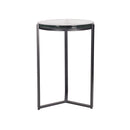 ***MESA LATERAL NEGRA CON TOPE DE VIDRIO TRANSPATENTE