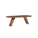 MESA COMEDOR MING TOPE Y BASE ACABADO EN MADERA