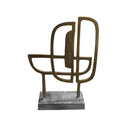 ESCULTURA DE ALUMINIO LATÓN ANTIGUO, BASE NÍQUEL CRUDO
