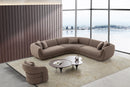 SOFA SECCIONAL ESTACIONARIO EN TELA MARRON