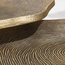 MESA LATERAL DORADA Y PATAS NEGRAS