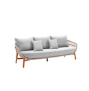 SOFA ESTACIONARIO DE EXTERIOR DE TRES ASIENTOS VASCA GRIS