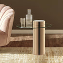 MESA LATERAL DORARA CON VIDRIO TRANSPARENTE