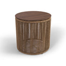 MESA LATERAL CORDONE ACABADO DE MADERA Y CUERDA
