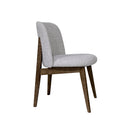 SILLA DE COMEDOR EN TELA TEXTURIZADA BEIGE GRIS