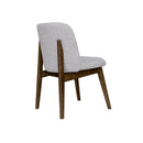 SILLA DE COMEDOR EN TELA TEXTURIZADA BEIGE GRIS