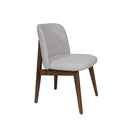 SILLA DE COMEDOR EN TELA TEXTURIZADA BEIGE GRIS