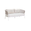 SOFA DE EXTERIOR IBIZA DE 2 ASIENTOS BLANCO CON CUERDA BEIGE