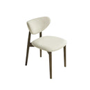 SILLA DE COMEDOR EN TELA BEIGE Y PATAS ACABADO DE MADERA