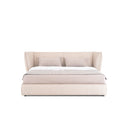 CAMA KING CON FRENTE DE PIEL BEIGE