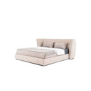 CAMA KING CON FRENTE DE PIEL BEIGE