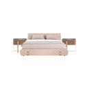 CAMA KING "22138" + 2 MESITAS DE NOCHE -3PCS