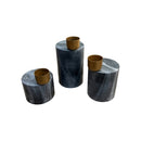 SET DE 3 PORTAVELAS DE MÁRMOL