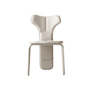 SILLA DE COMEDOR FLY TAPIZADA EN PIEL CREMA