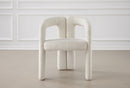 SILLA DE COMEDOR EN TELA BLANCA