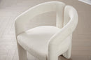 SILLA DE COMEDOR EN TELA BLANCA