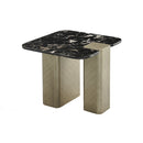 MESA LATERAL CON TOPE DE MARMOL