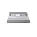 CAMA KING EN TELA GRIS