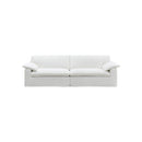 SOFA ESTACIONARIO DE CUATRO ASIENTOS EN TELA BLANCA