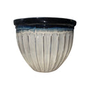 MACETERO NEGRO, AZUL Y CREMA