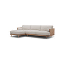 SOFA SECCIONAL ESTACIONARIO EN TELA BEIGE (B0800210)