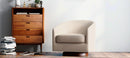 BUTACA GIRATORIA EN TELA COLOR BEIGE