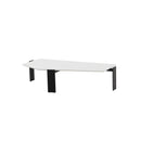 MESA DE CENTRO TOPE BLANCO Y PATAS NEGRAS, 9-83, LEG:IRON+9-102