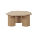 MESA DE CENTRO ACABADO DE EN MADERA CLARA