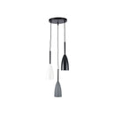 LAMPARA DE TECHO GRIS NEGRA Y BLANCA