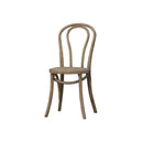 SILLA DE COMEDOR EN MADERA Y RATAN