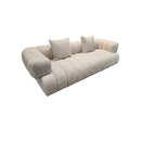 SOFA ESTACIONARIO DE TRES ASIENTOS EN TELA TEXTURIZADA