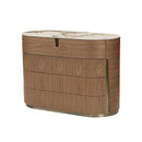CREDENZA TOPE DE CERAMICA BASE ACABADO DE MADERA
