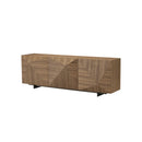 CREDENZA ACABADO DE MADERA Y PATAS DORADAS
