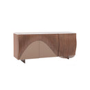 CREDENZA TOPE ESTILO MARMOL Y ACABADO DE MADERA