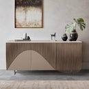CREDENZA TOPE ESTILO MARMOL Y ACABADO DE MADERA