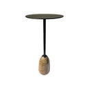 MESA LATERAL EN MARMOL MARRON