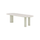 MESA DE COMEDOR CON TOPE DE PIEDRA Y BASE BEIGE