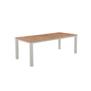 MESA DE COMEDOR TOPE ACABAO DE MADERA Y BASE BEIGE