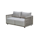 SOFA DE EXTERIOR DE DOS ASIENTOS EN TELA Y CUERDA BEIGE
