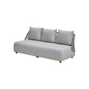 SOFA DE EXTERIOR DE DOS ASIENTOS EN TELA Y CUERDA BEIGE