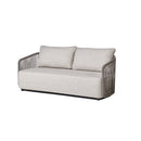SOFA DE EXTERIOR DE DOS ASIENTOS EN TELA BEIGE Y CUERDA TAUPE