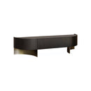 MESA DE TV OCEAN EN ACABADO DE MADERA Y PATAS DORADAS