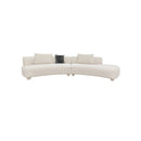 SOFA SECCIONAL ESTACIONARIO EN TELA OFF WHITE