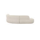 SOFA SECCIONAL ESTACIONARIO EN TELA BLANCA