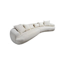 SOFA SECCIONAL ESTACIONARIO EN TELA CREMA
