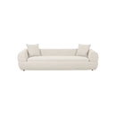 SOFA ESTACIONARIO DE CUATRO ASIENTOS EN TELA BEIGE