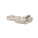 SOFA SECCIONAL ESTACIONARIO EN TELA BEIGE