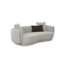 SOFA ESTACIONARIO DE DOS ASIENTOS EN TELA TEXTURIZADA GRIS