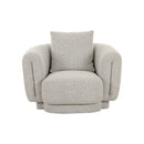 BUTACA ESTACIONARIA EN TELA TEXTURA GRIS